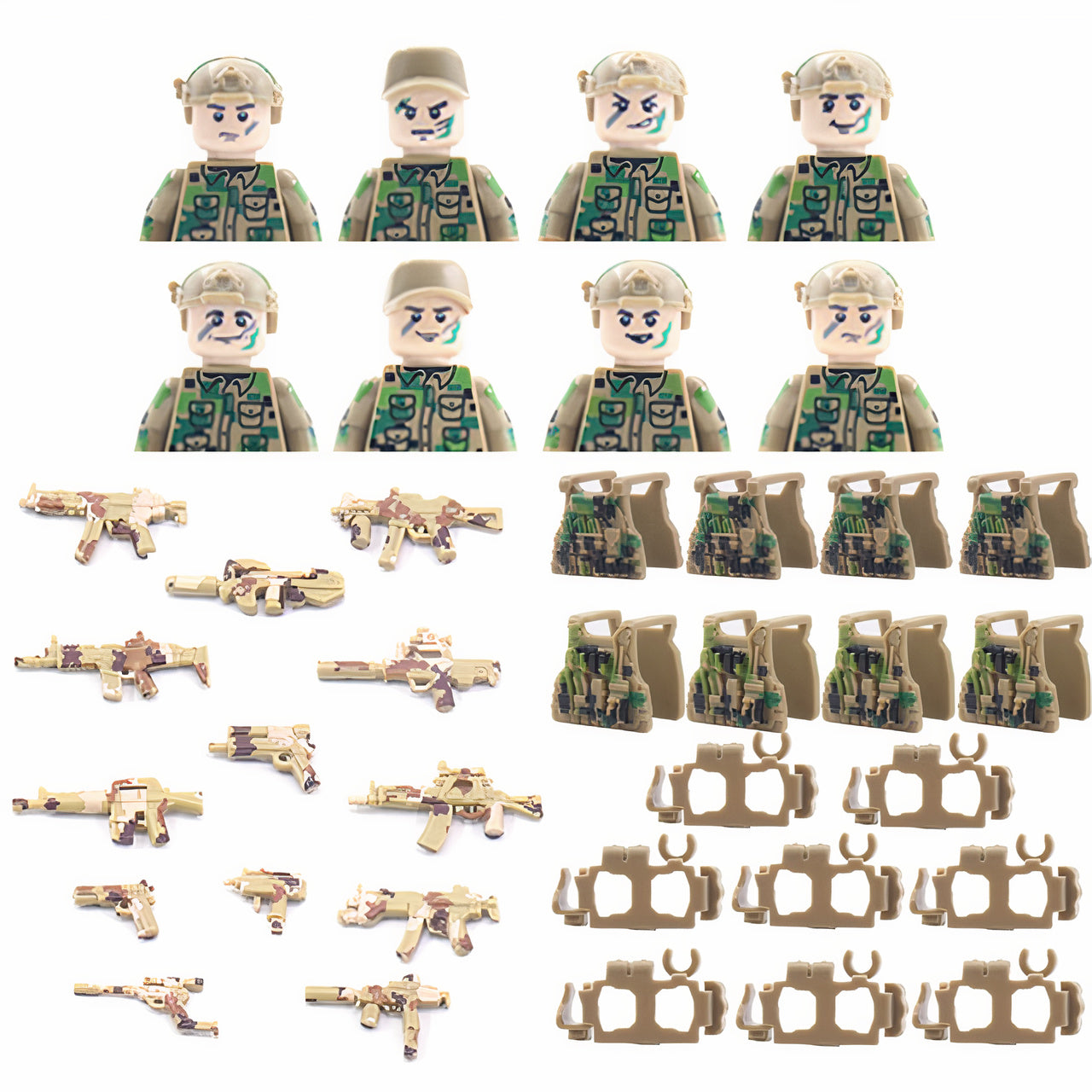U.S. Army Green Berets - Woodland Camo (6 Figures)