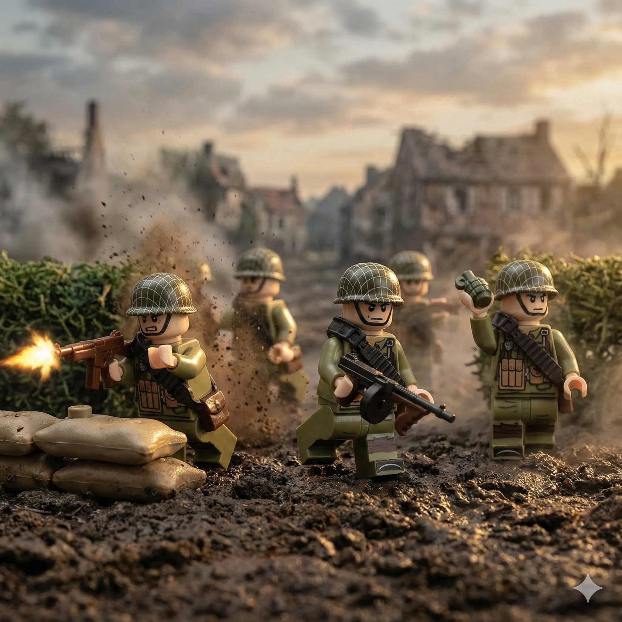 1st Infantry U.S. WWII Soldiers (24 Figures)