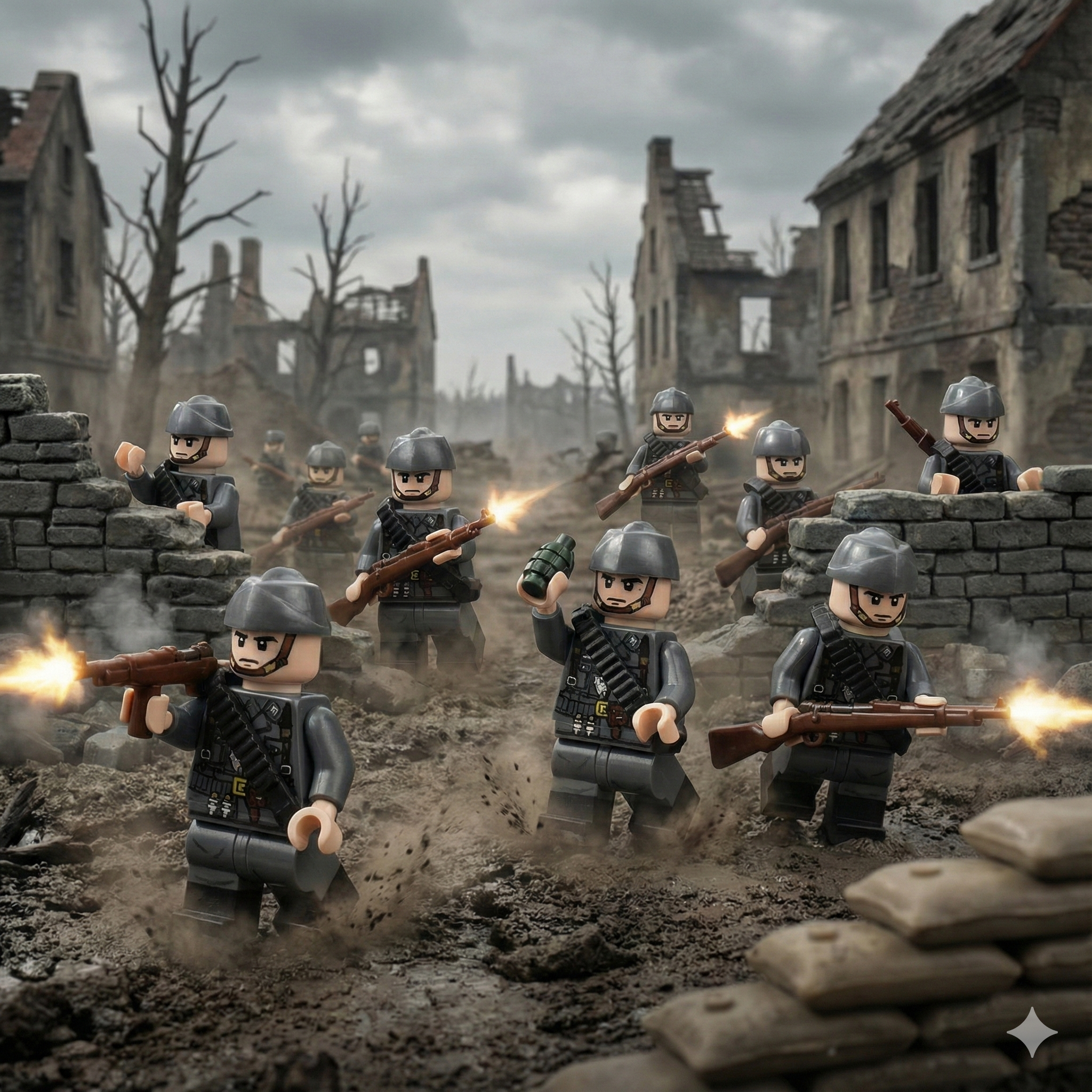 2nd Infantry Division German WWII Soldiers (24 Figures)