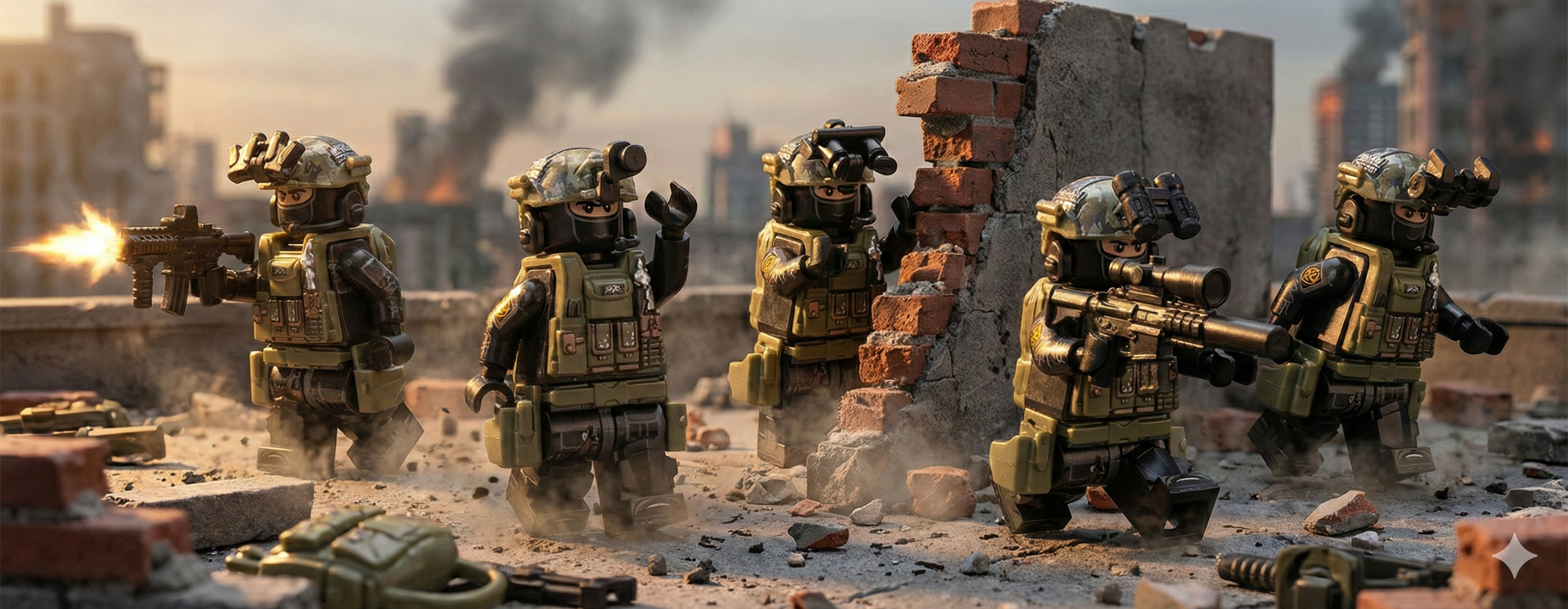 UK SAS Unit - Woodland Camo (5 Figures)