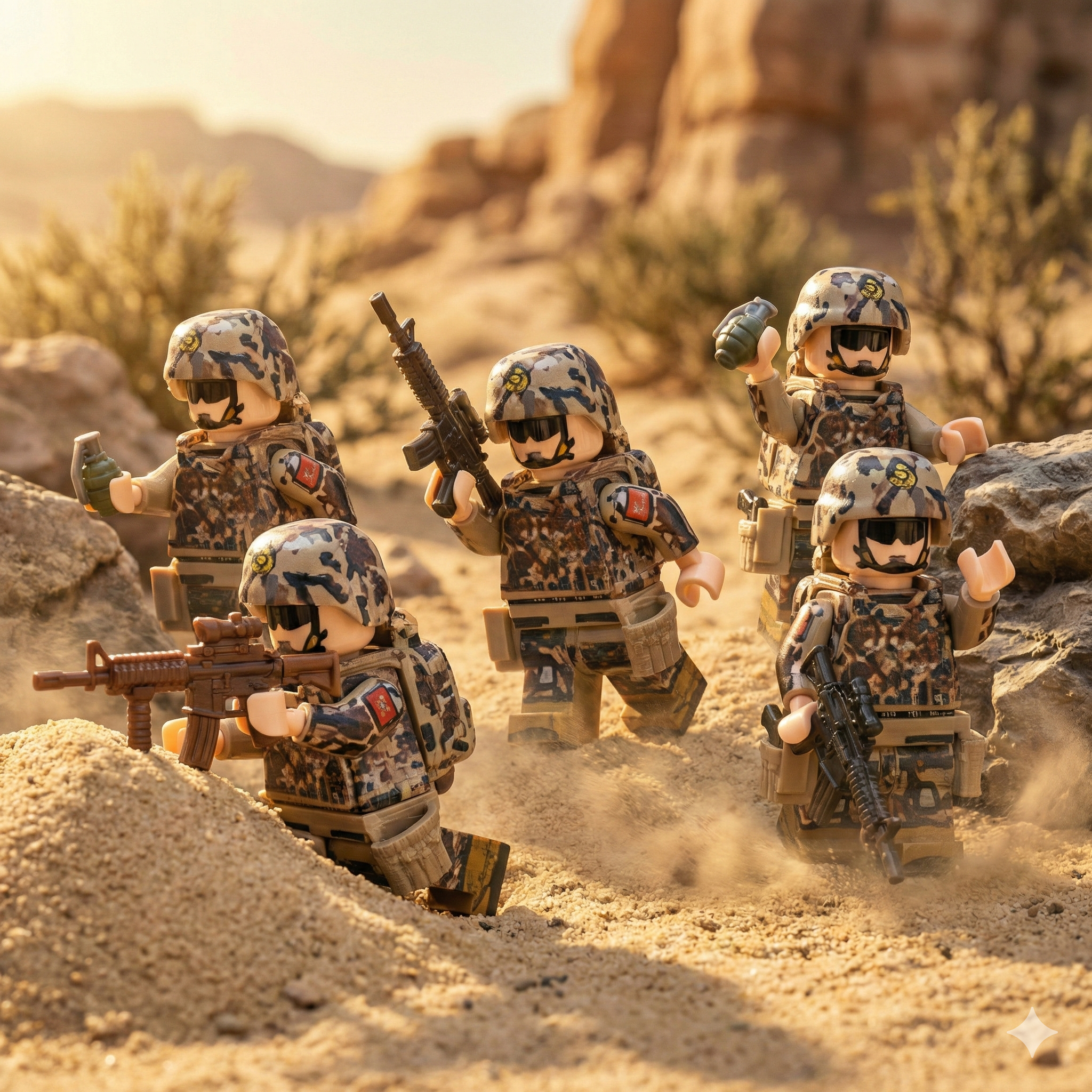 Chinese SOF Unit - Woodland Camo (5 Figures)