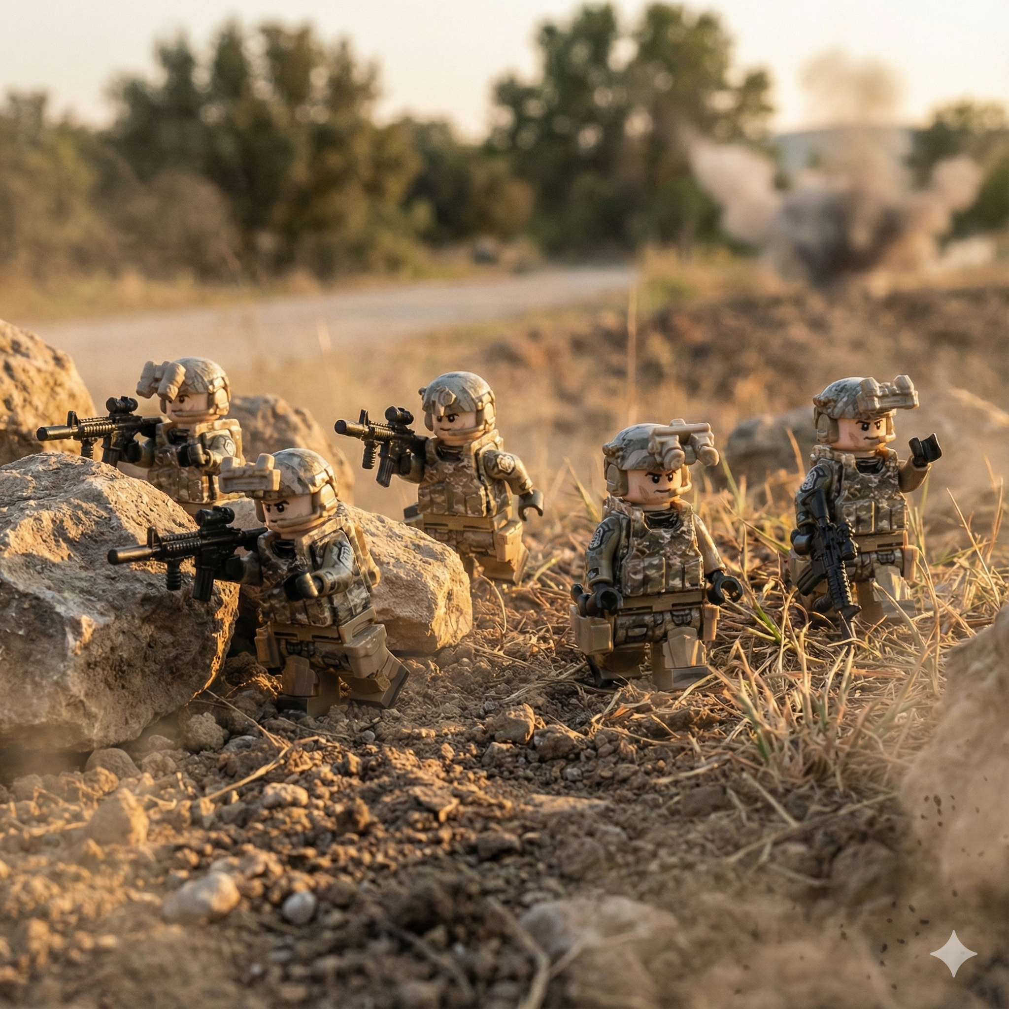 U.S. Army Rangers - Rural Camo (5 Figures)