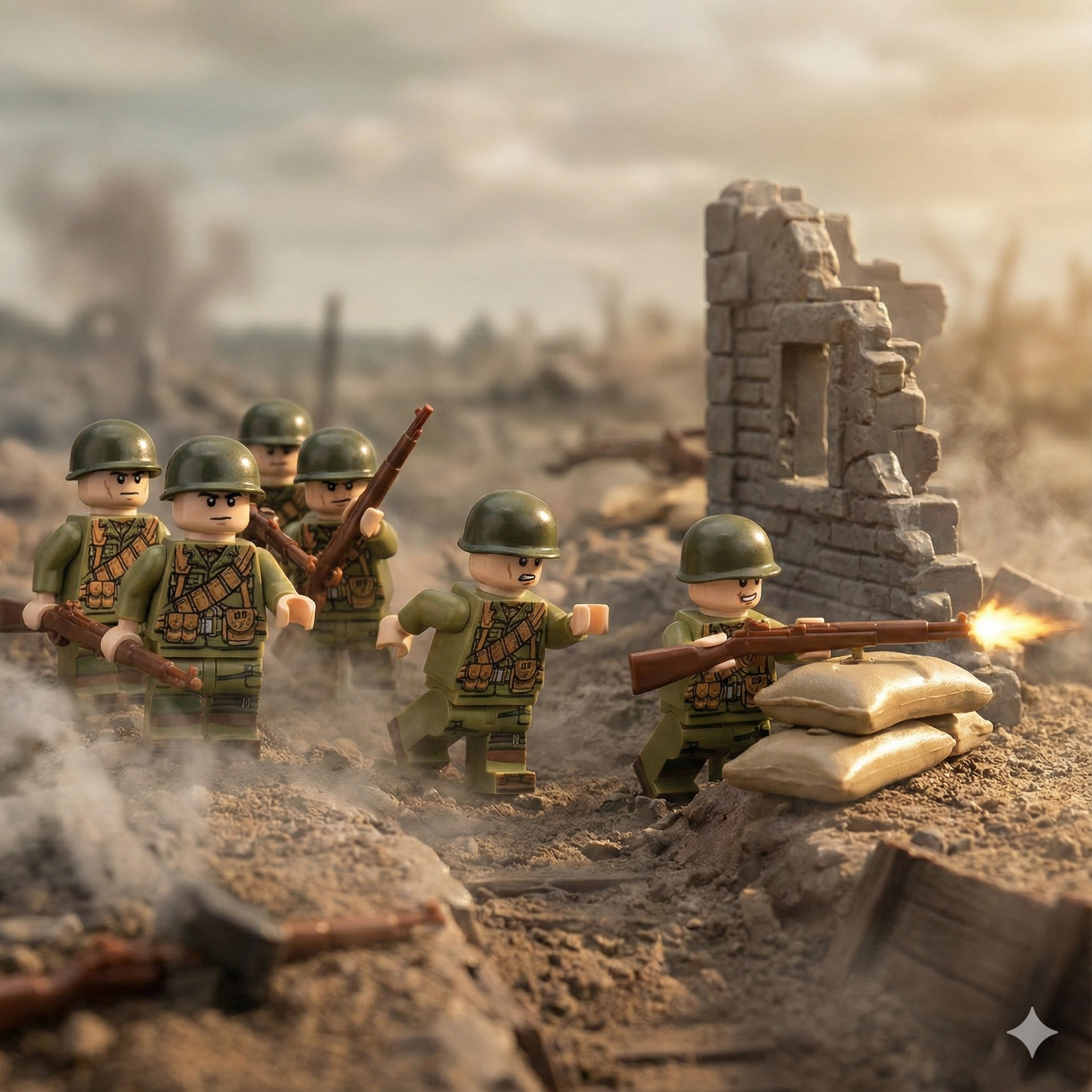 32nd Infantry U.S. WWII Soldiers (24 Figures)