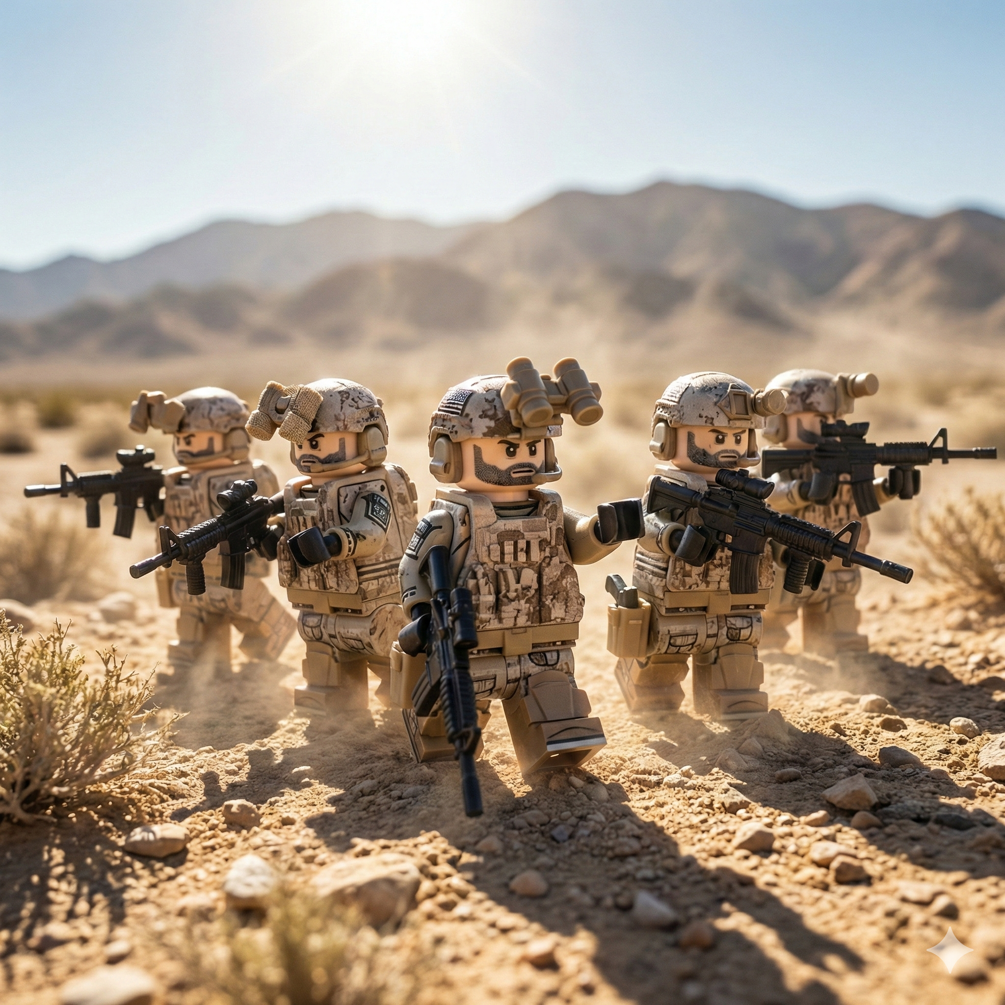 U.S. Army Rangers - Desert Camo (5 Figures)