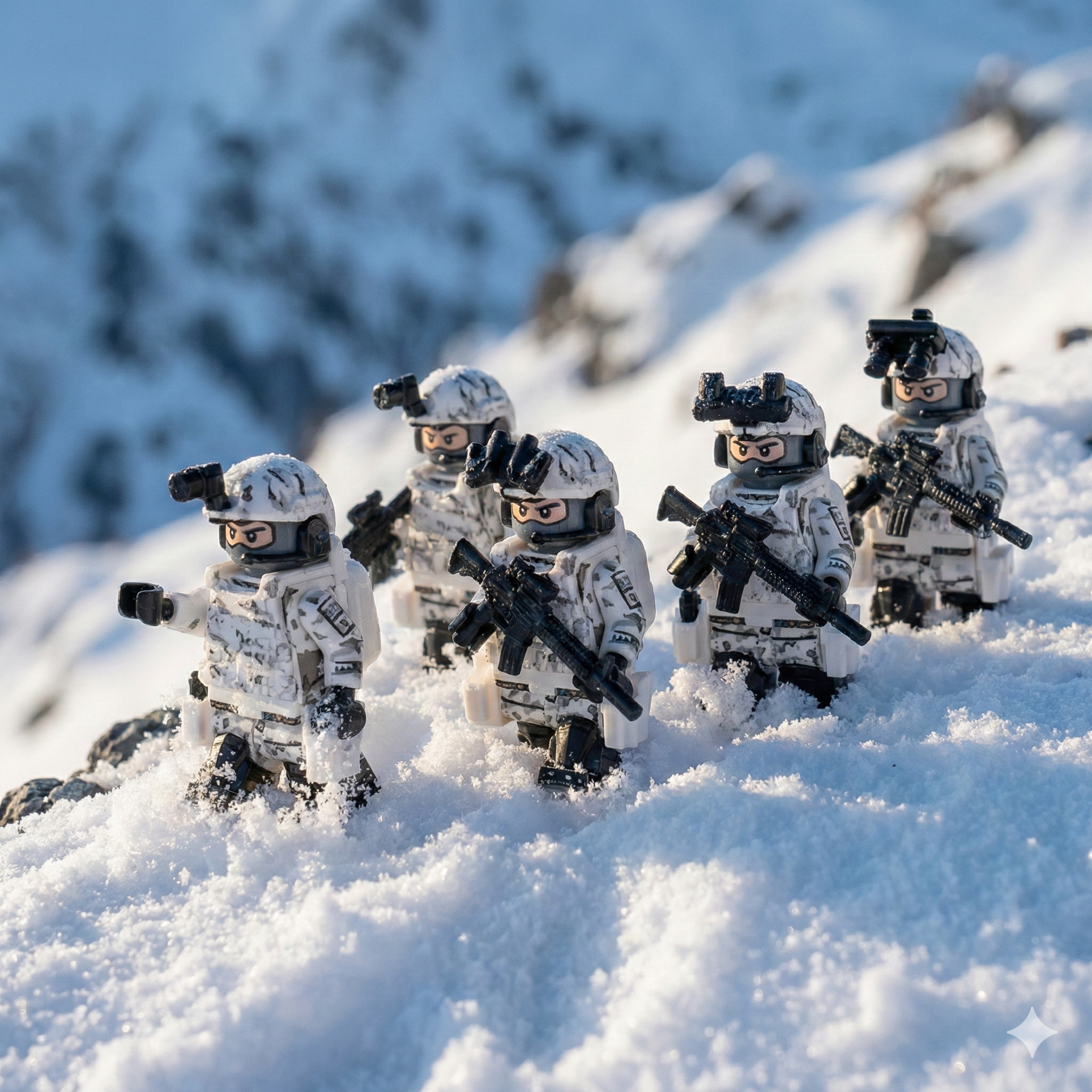 U.S. Army Rangers - Snow Camo (5 Figures)