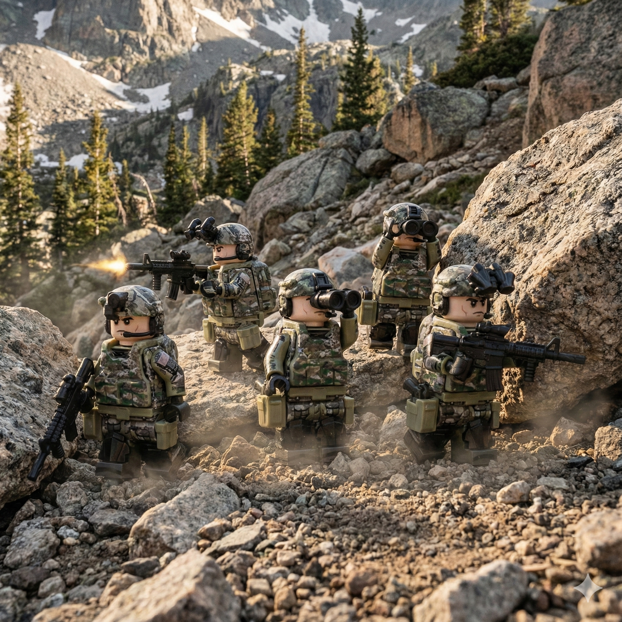 U.S. Army Rangers - Mountain Camo (5 Figures)