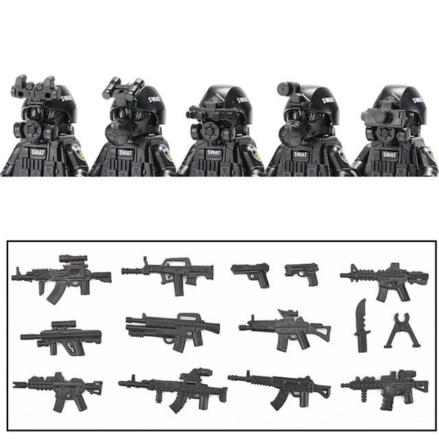 Chinese SWAT Team (5 Figures)