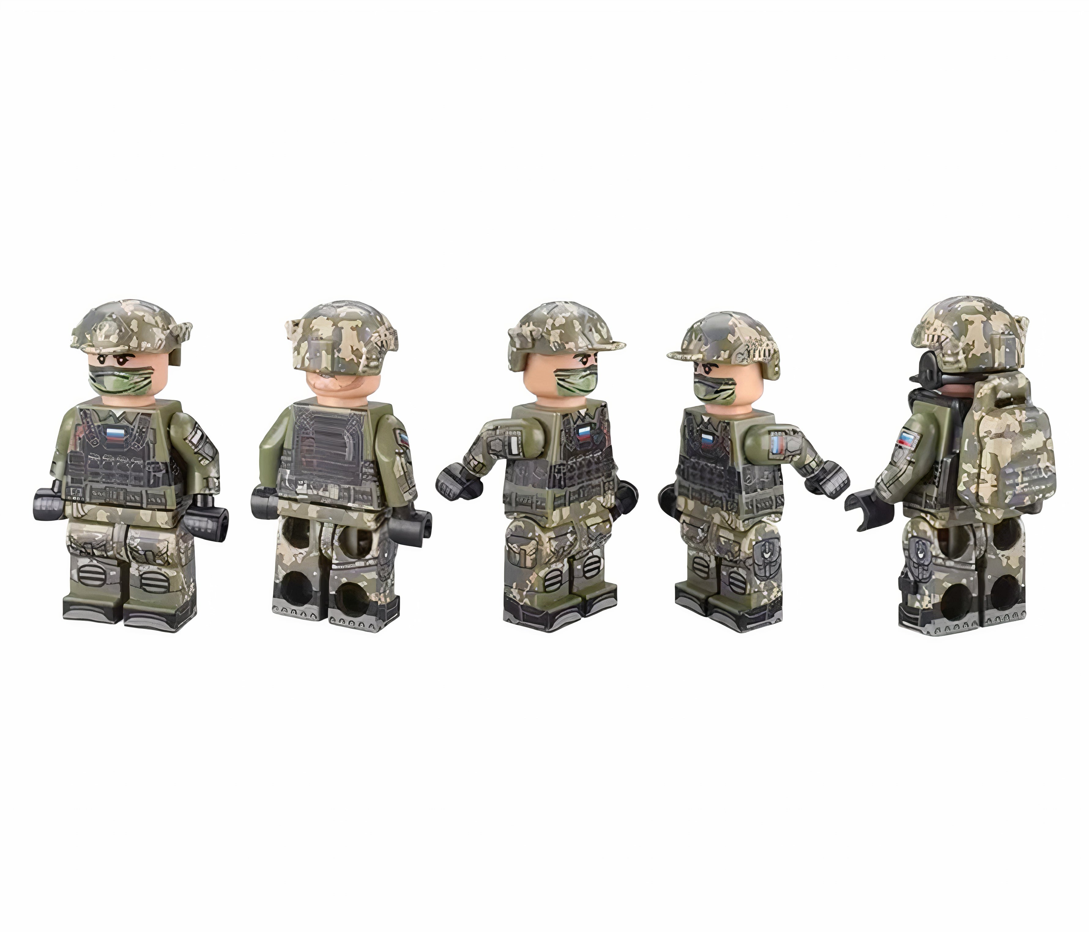 Russian Spetsnaz Unit - Woodland Camo (5 Figures)