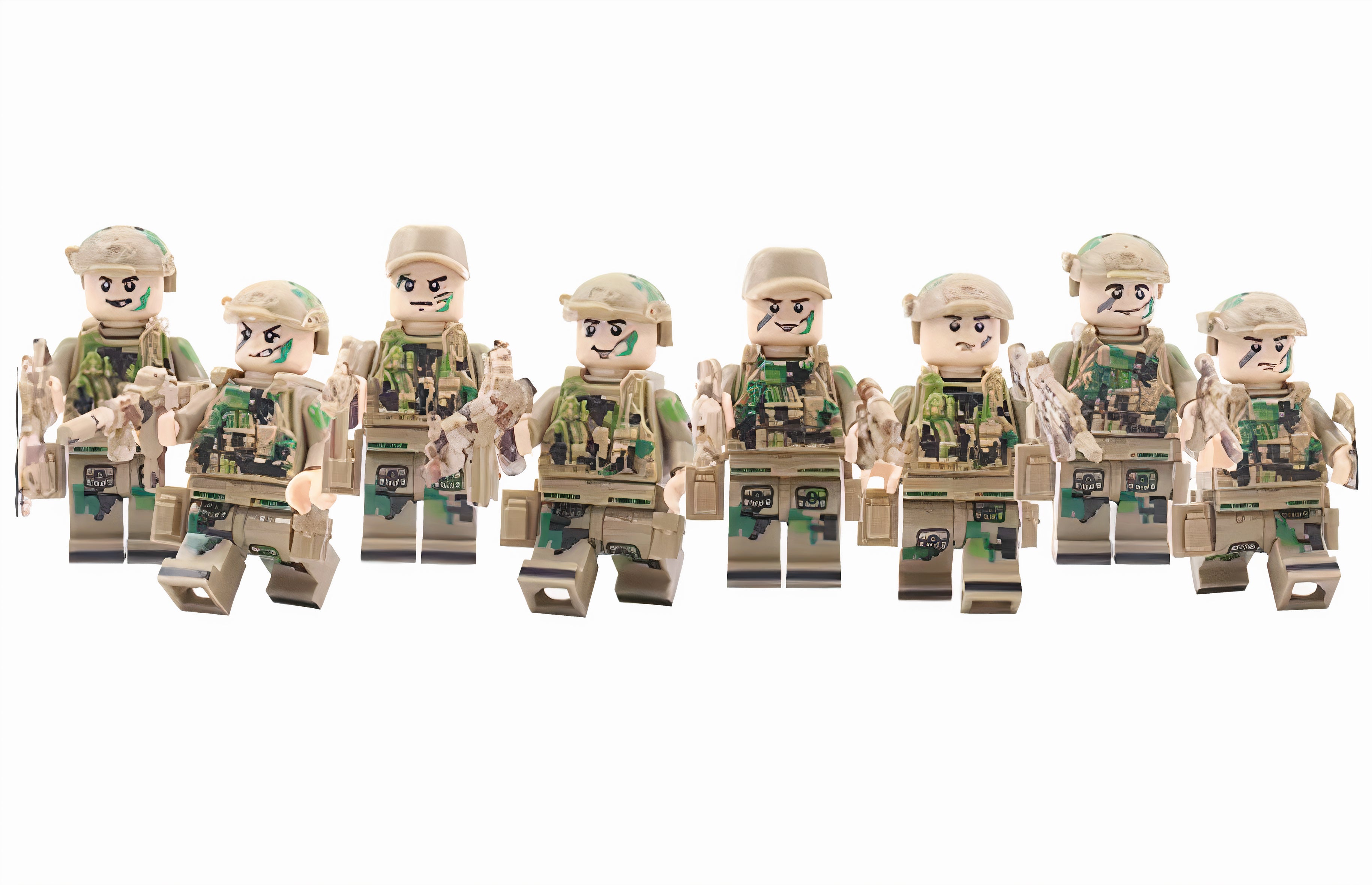 U.S. Army Green Berets - Woodland Camo (6 Figures)