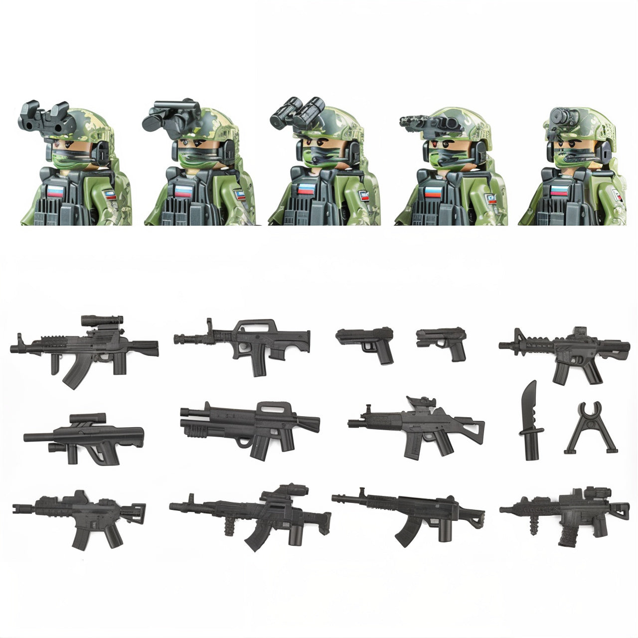 Russian Spetsnaz Unit - Woodland Camo (5 Figures)