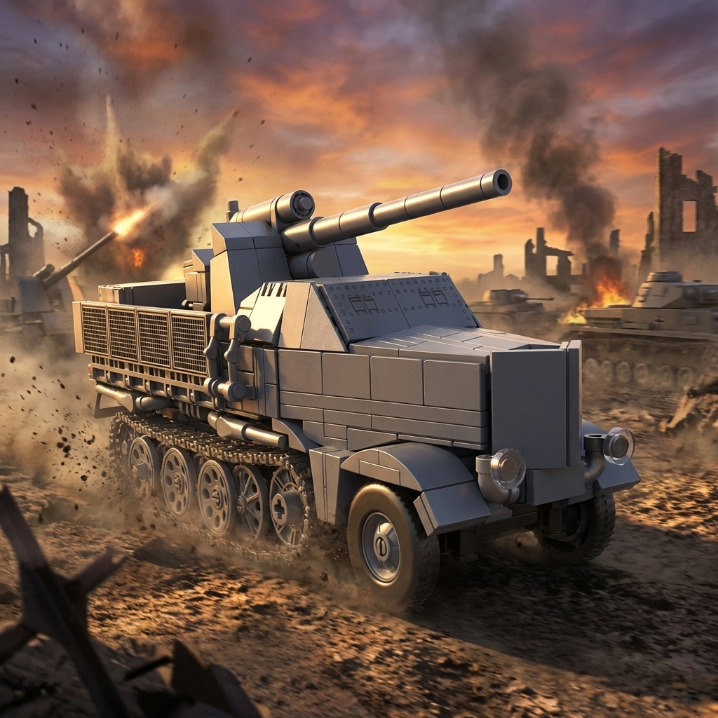 8.8cm FlaK 18 on Sd.Kfz.7