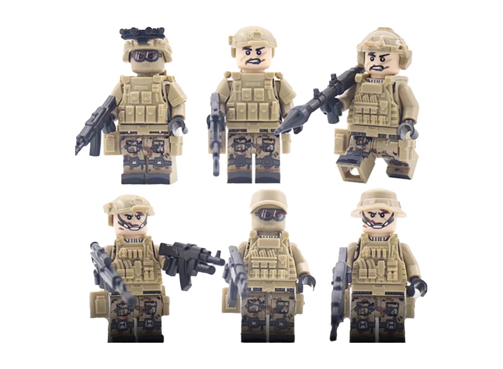 U.S. MARSOC Unit - Dune Camo (6 Figures)