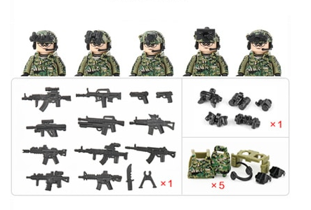 U.S. Army Rangers - Jungle Camo (5 Figures)