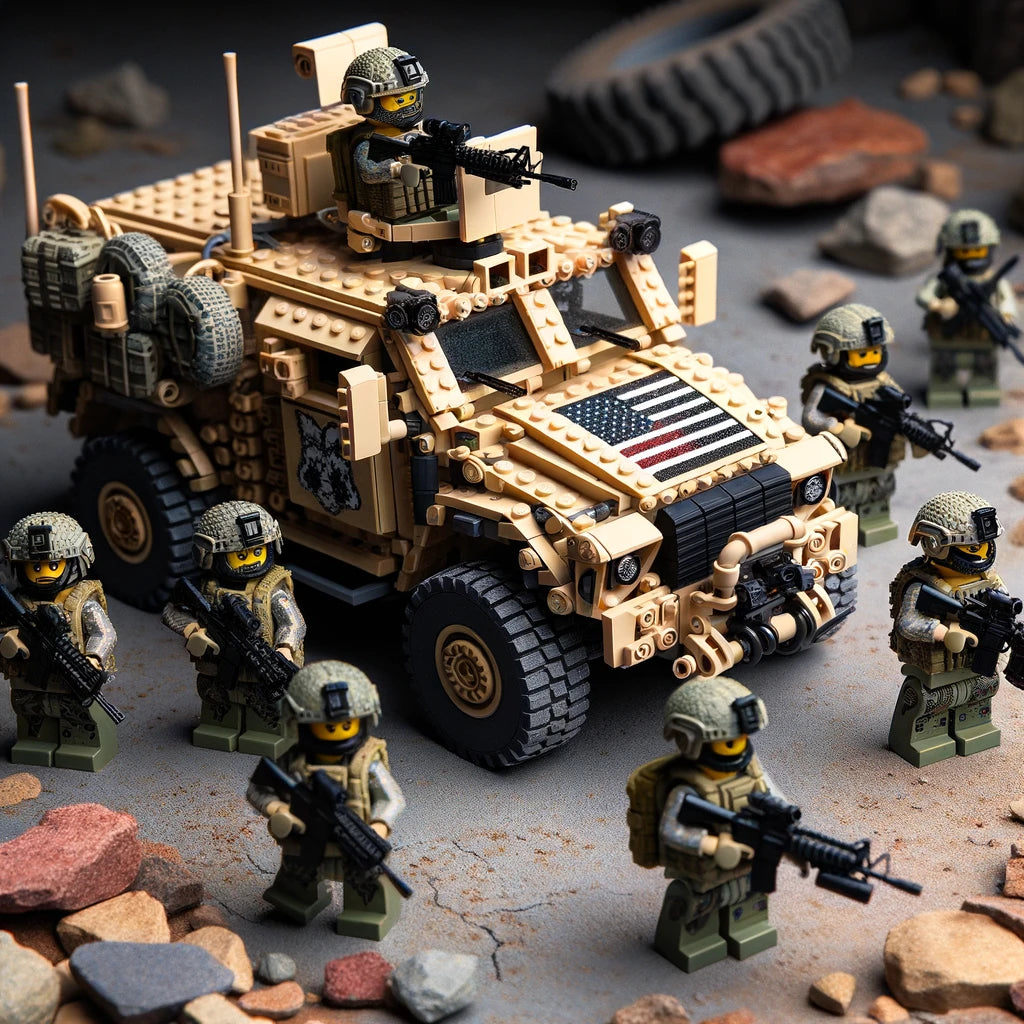 Marine LAV-25 Military Armored Vehicle made with real LEGO® bricks
