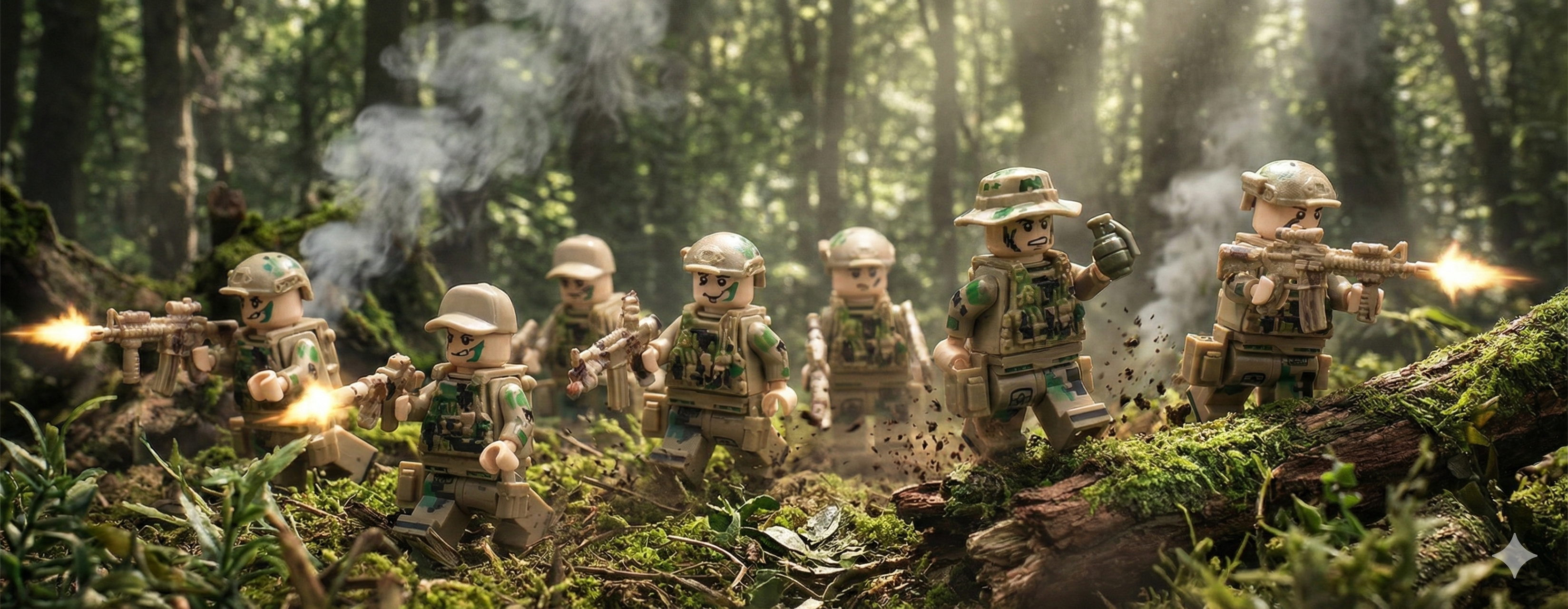 U.S. Army Green Berets - Woodland Camo (6 Figures)