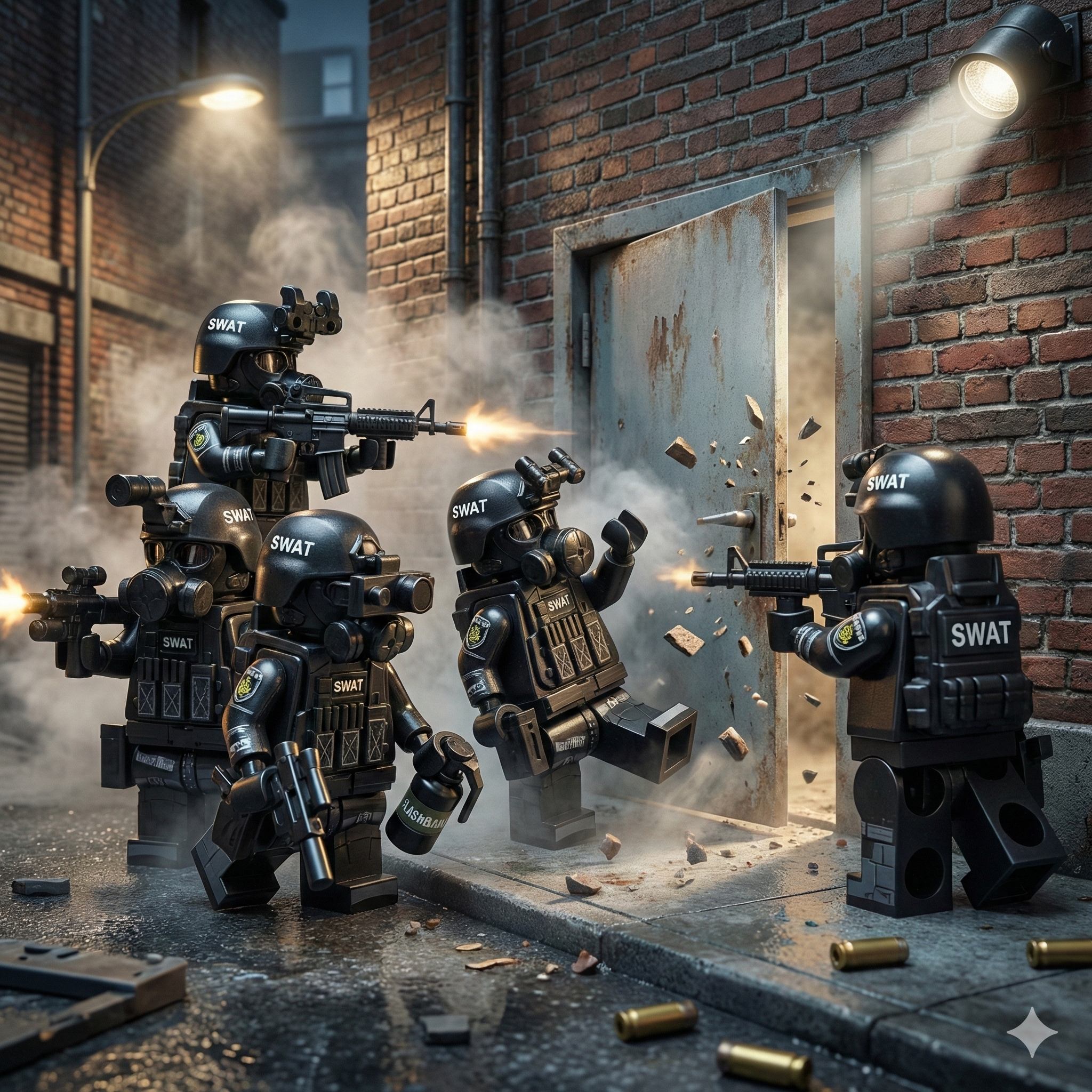 Chinese SWAT Team (5 Figures)