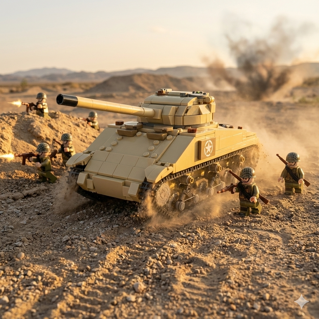 U.S. M4 Sherman Tank Desert Camo