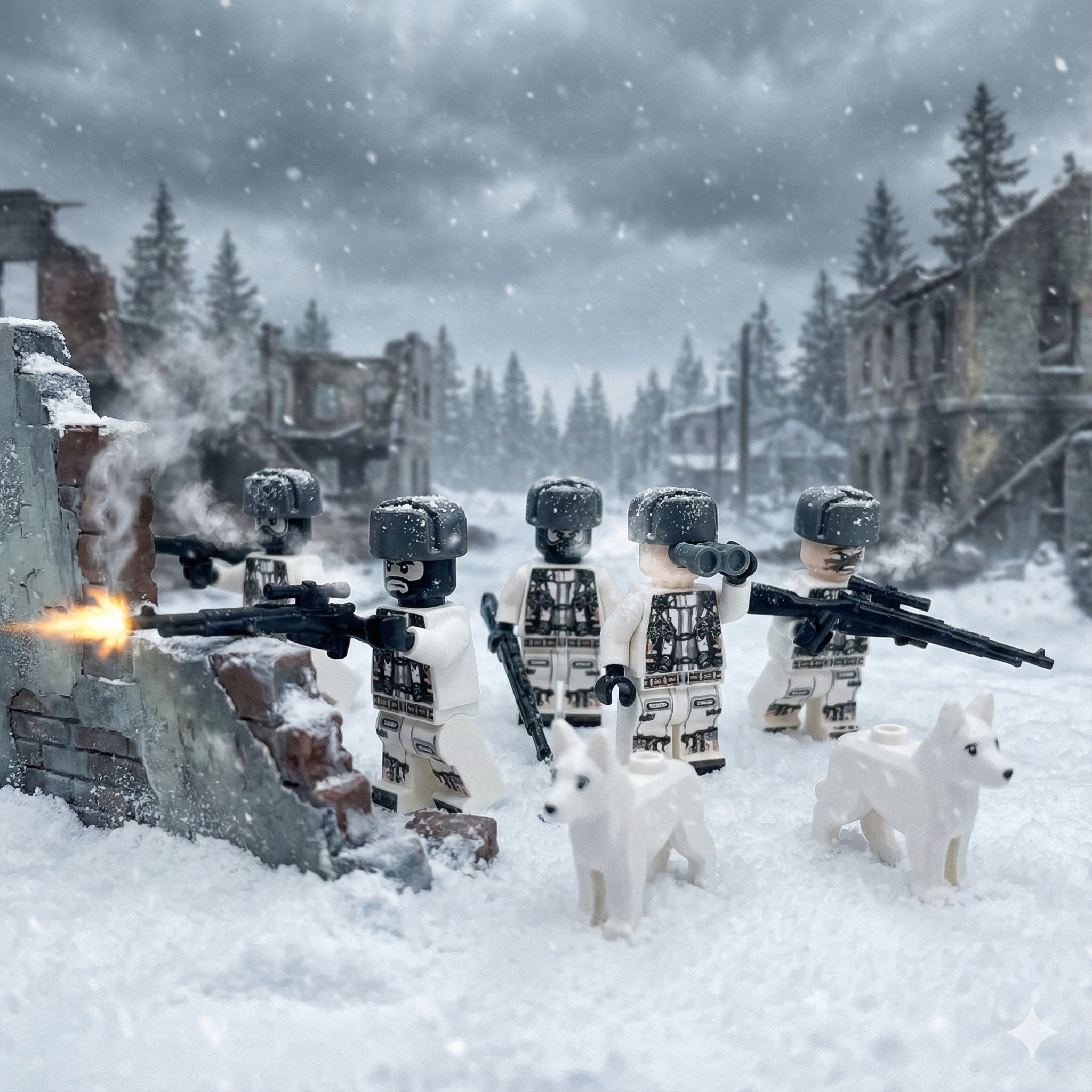 WW2 Soviet Union Winter Sniper Unit (6 Figures)