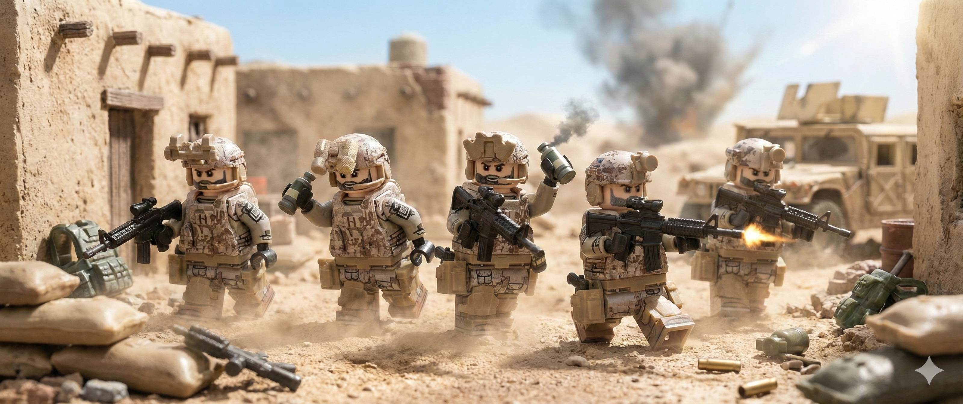 U.S. Army Rangers - Desert Camo (5 Figures)
