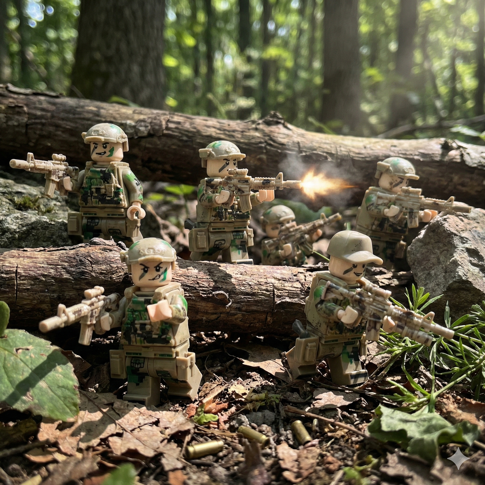 U.S. Army Green Berets - Woodland Camo (6 Figures)