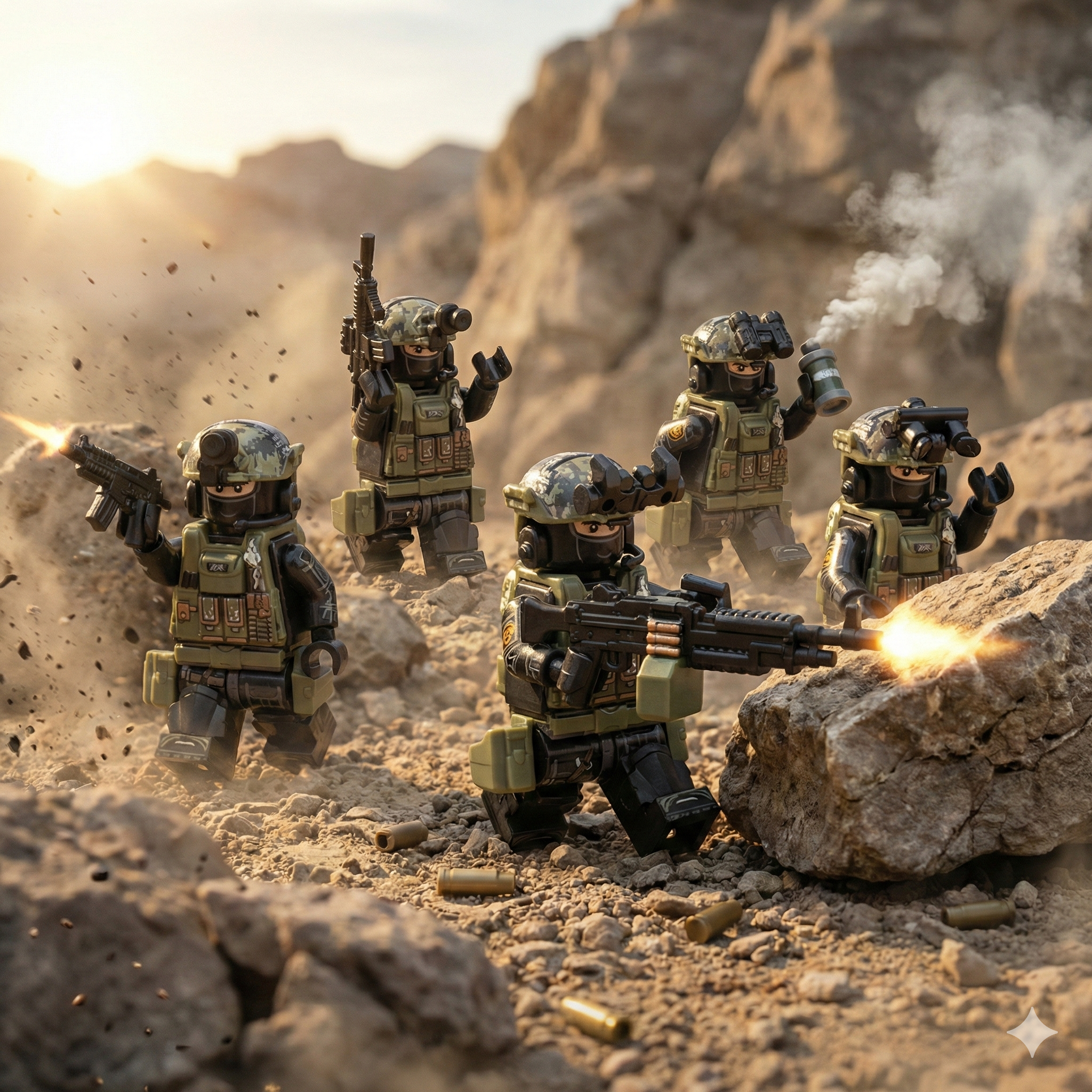 UK SAS Unit - Woodland Camo (5 Figures)