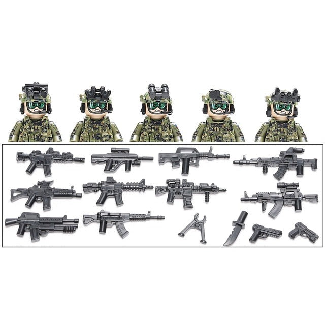 Russian Commando Frogmen Unit (5 Figures)