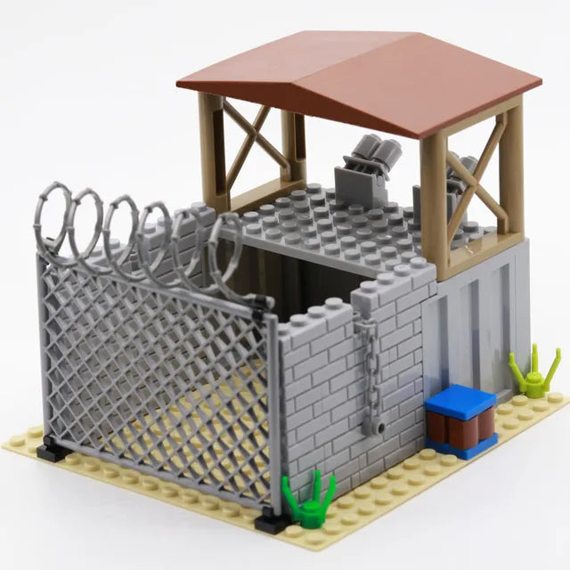 Guarded Bunker with Barbed Wire