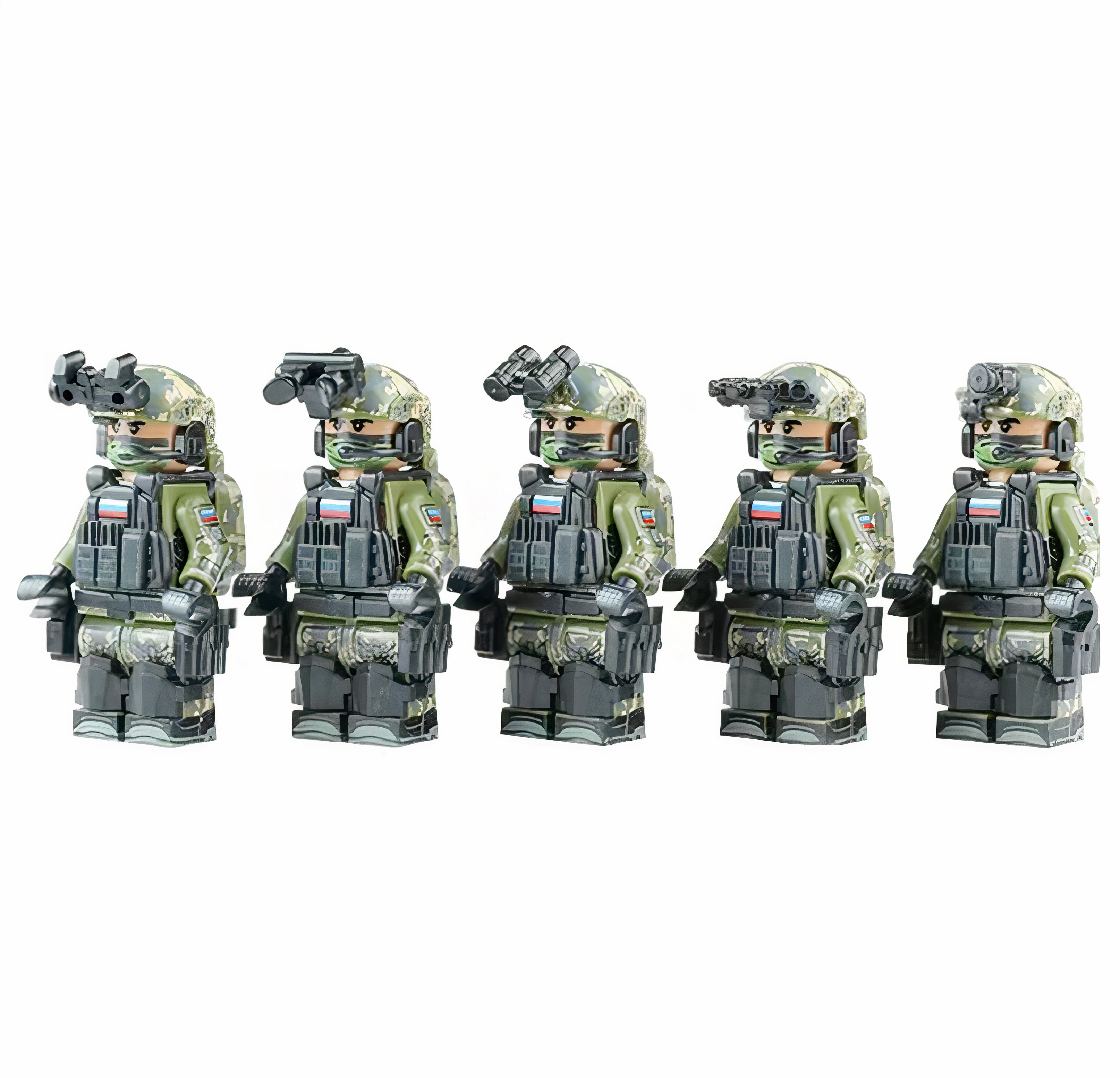 Russian Spetsnaz Unit - Woodland Camo (5 Figures)