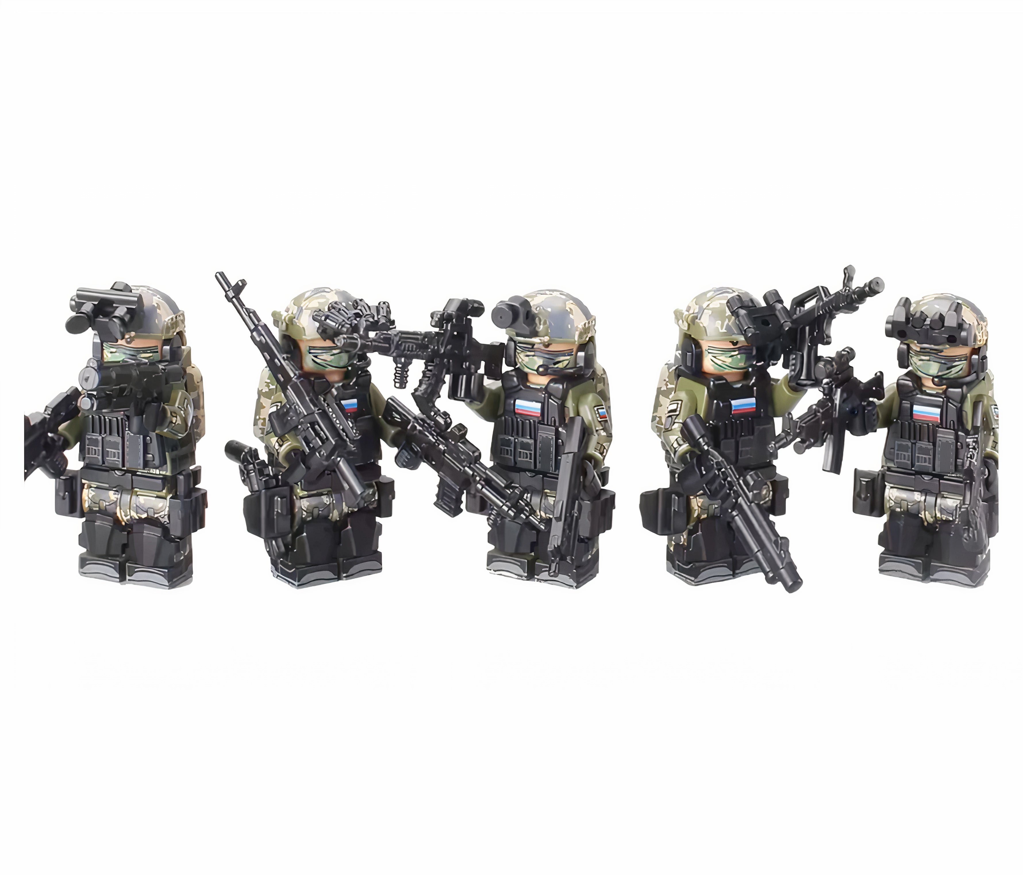 Russian Spetsnaz Unit - Woodland Camo (5 Figures)