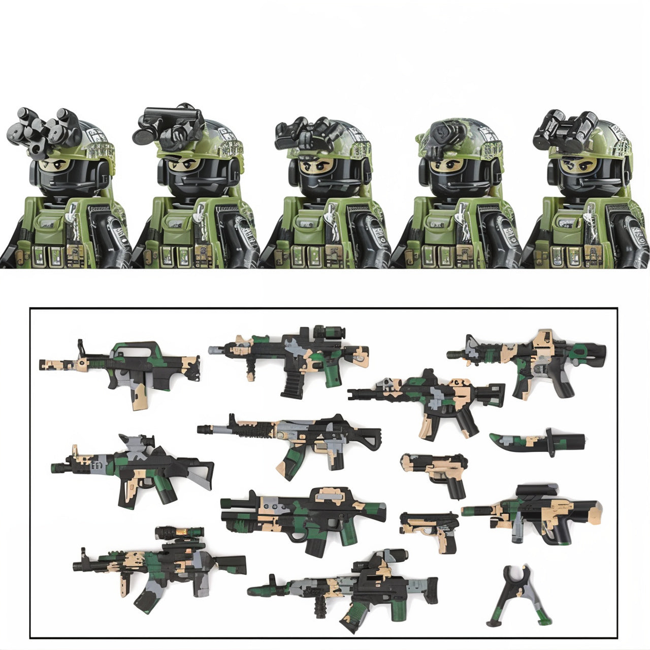 UK SAS Unit - Woodland Camo (5 Figures)