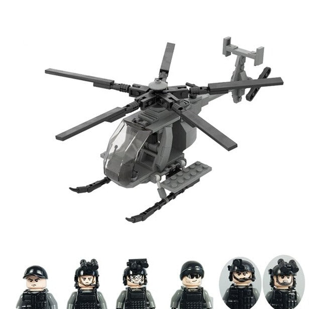 MH-6 Helicopter w/ Soldiers